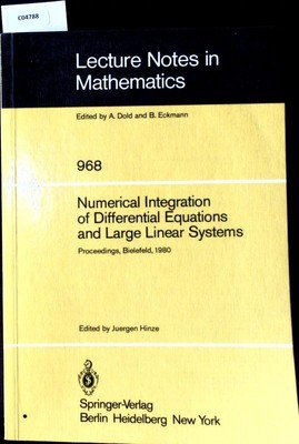 NUMERICAL integration of differential equations and large linear systems. Procee