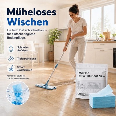 Bodenreiniger Tabletten 100 Stück Blau Multi Surface Fliesen Laminat Parkett