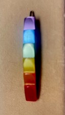 VTG 1970s 1980s Lucite Rainbow BARRETTE 2.5" Hair Clip