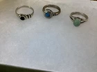 Lot Of 3 Vintage Sterling Silver Rings