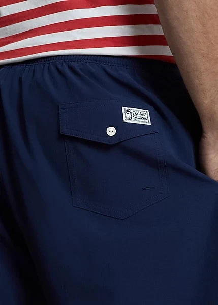 全新带标签 POLO Ralph Lauren 男式 SZ 4XL-Big Traveler 弹性腰泳裤 蓝色 — 第 3/4 张图片