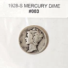 1928-S Mercury US Dime- 10c FV 90% Silver Circulated Collectible Free Shipping