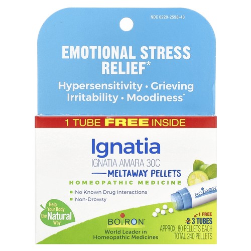 Ignatia Amara, Meltaway Pellets, 30C,  3 Tubes, 80 Pellets Each