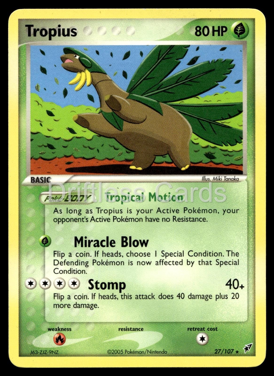Tropius 27/107 Rare Deoxys Pokemon NM/M