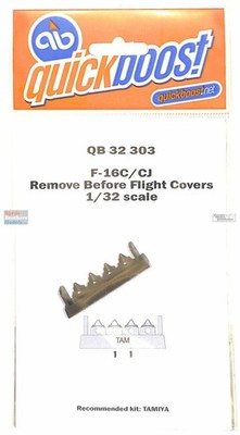 QBT32303 1:32 Quickboost F-16C F-16CJ Falcon Remove Before Flight Covers (TAM