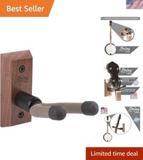 Artisan Black Walnut Banjo Wall Mount &ndash; Secure Holder with Protective Padding