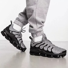 Nike Air VaporMax TN Plus Men's Grey/Black Air Cushion Shoes Free Shipping -