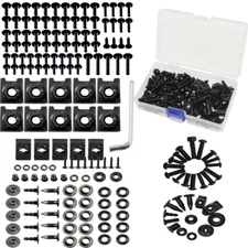 140PCS Stainless Steel Fairing Bolts Kit Black Screws Nuts For Hayabusa GSX1300R