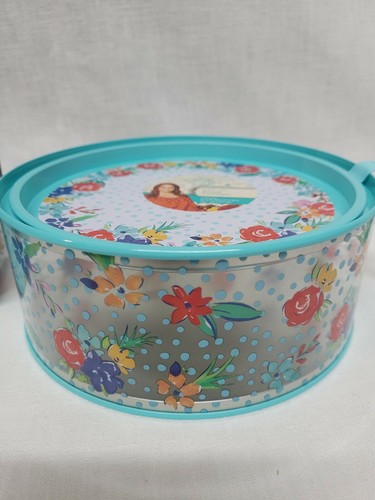 NEW~2 Item The Pioneer Woman Round Container & Square Window Tin - Picture 7 of 12