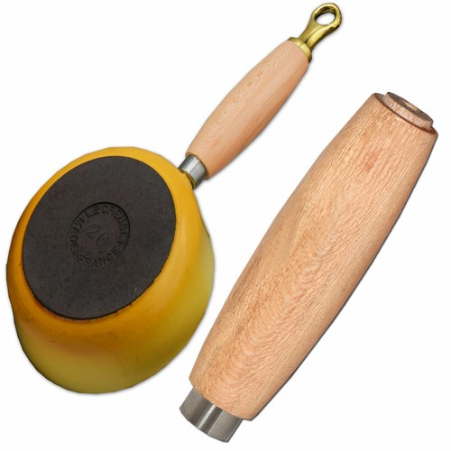 Le Creuset Replacement Wooden Pan Handle Stainless steel Ferrule End