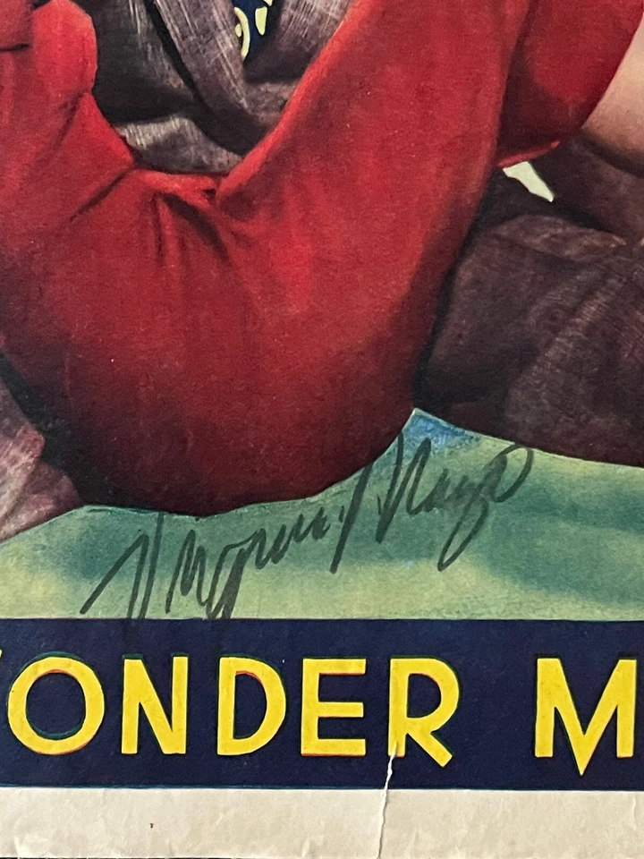 Danny Kaye Virgina Mayo SIGNED Wonder Man Original Belgium Poster 1945 14 x 19” - Image 2 of 4
