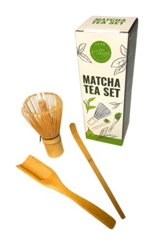 Zestaw do herbaty matcha, akcesoria do herbaty matcha, trzepaczka, miarka i trzepaczka. Bambus naturalny  - Zdjęcie 1 z 6