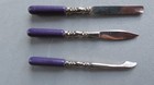 Antique/Vintage nut picks 3 with cloth case