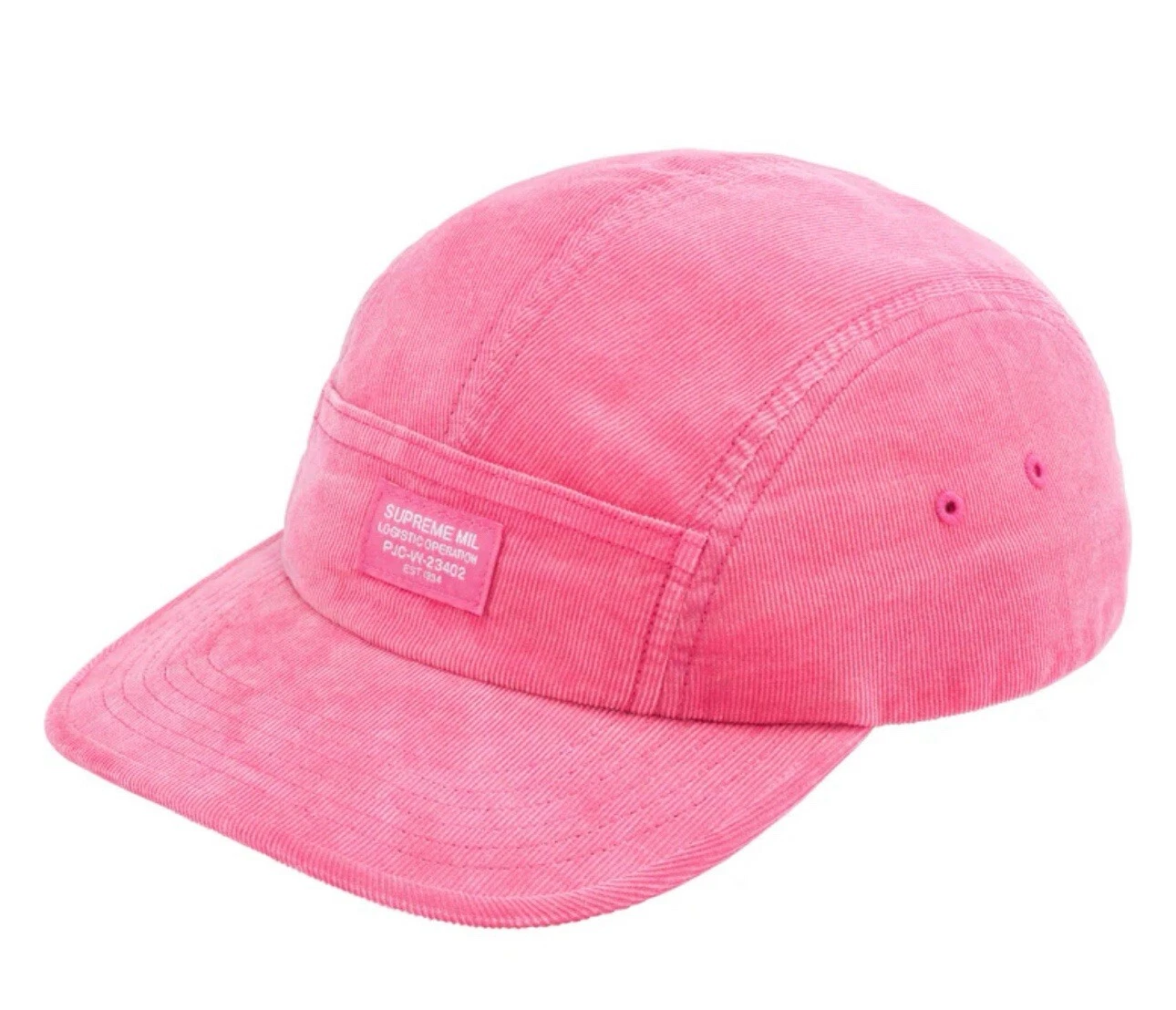?NEUF?Casquette de camp de poche en velours côtelé Surpreme FW24 OS Rose CONFIRMÉ