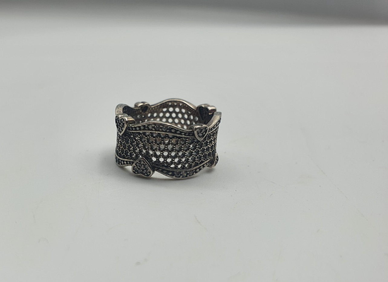 Pandora Solid Silver Ring Size N/54 - image 2