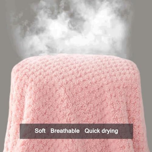 2 Pack Bath Towel Set, Bigger Size Waffle Bath Towel 2 Bath Towels Lightpink - Bild 2 von 6