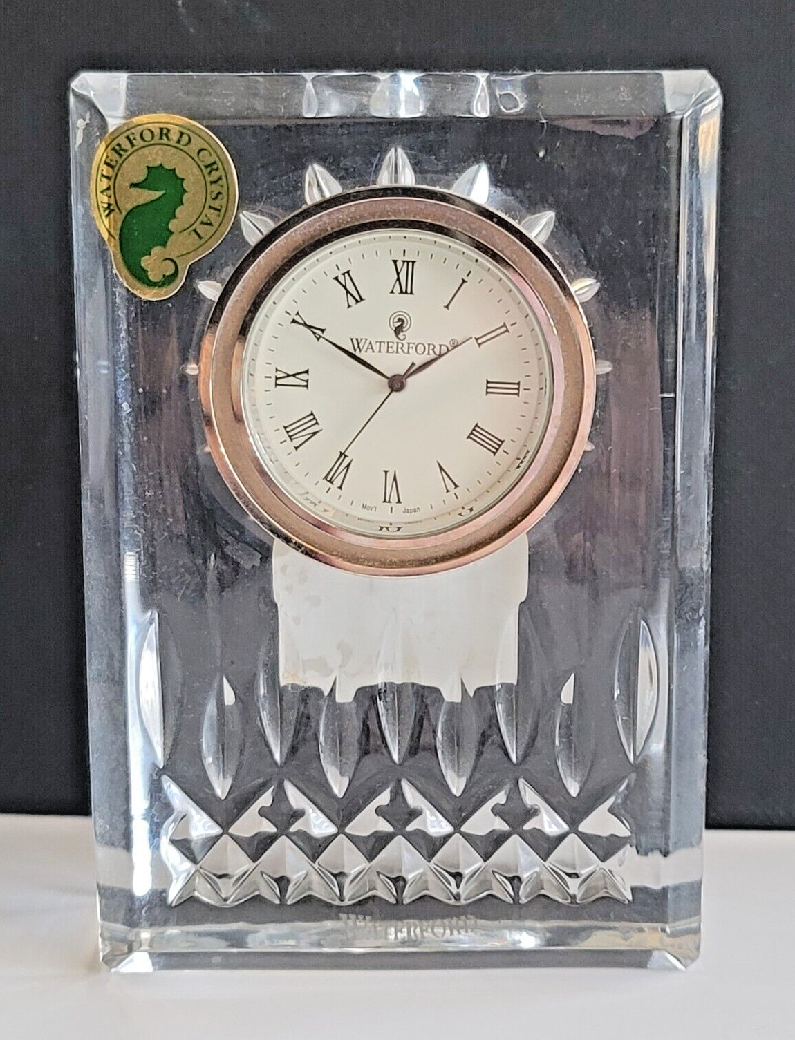 WATERFORD LISMORE CRYSTAL DESK CLOCK
