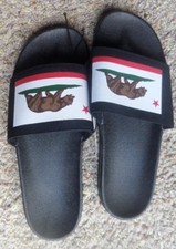 MEN'S SIZE L 10/11 BIOWORLD California Bear FLIP FLOP THONG SANDAL NWT MSRP 30