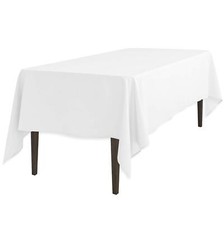 Linentablecloth 60 X 102inch Rectangular Polyester Tablecloth White