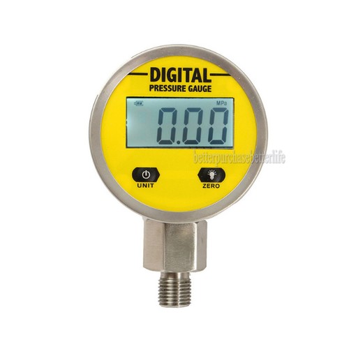 Battery-Powered 316 Body Digital Pressure Gauge,0-25Mpa 3V G1/4 4 LCD Display - Picture 2 of 7