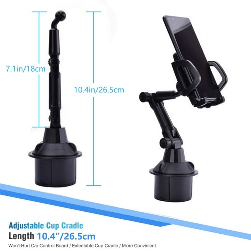 Versione Aggiornata Universale Regolabile Supporto Auto Tazza Culla per Cellulare - Foto 12 di 12