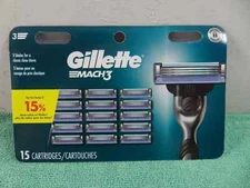 Mach3 Mens Razor Blades Refill 15 Cartridges - Brand New SEALED