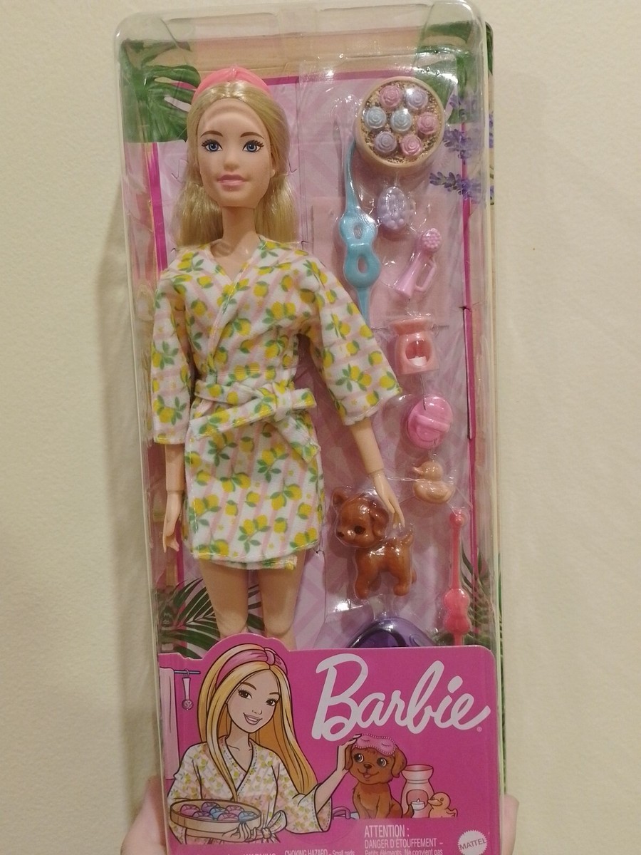 Barbie Blonde Hair Wellness Self Care Spa/Pamper Doll Playset Toy