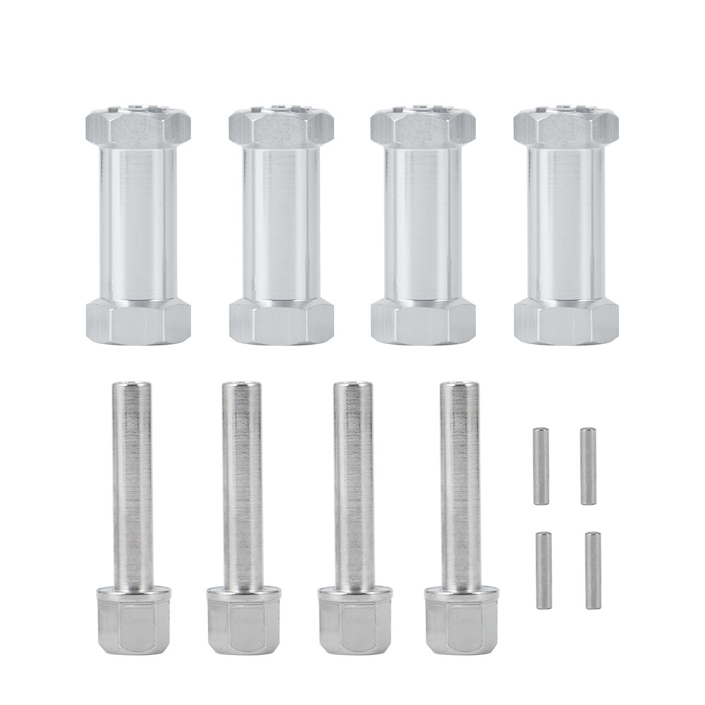 4x Alloy Wheel Hub Hex Drive Adapter 30mm Long Extension for 1/10 RC SCX10 Car
