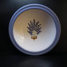 Terracotta Ceramic Bowl Provence Lavender Flower Handmade France N6797