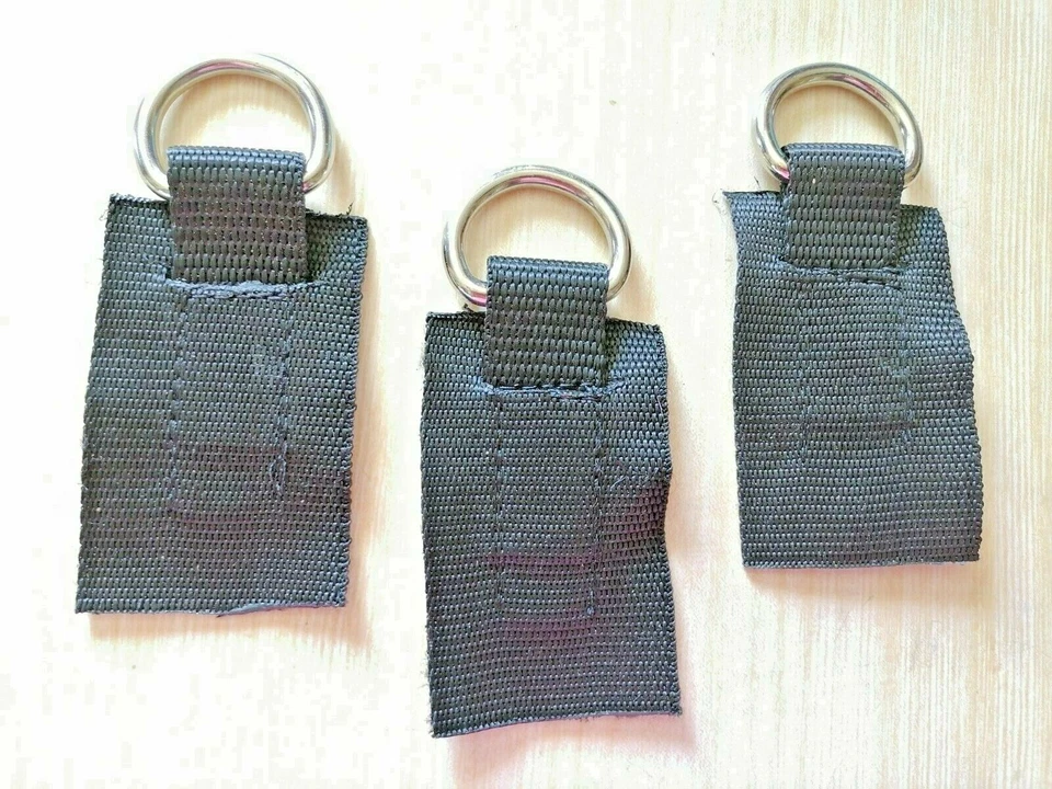 3 DEES sewn on WEB  for leg straps, neck covers on horse pony rug, DIY dee, D - Image 2 of 2