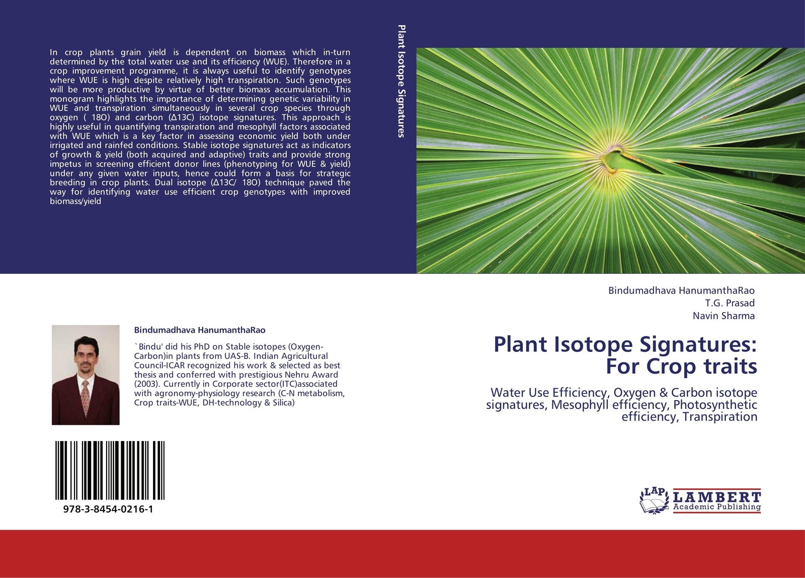 Thumbnail - Bindumadhava Hanumantharao (u. A.) | Plant Isotope Signatures: For