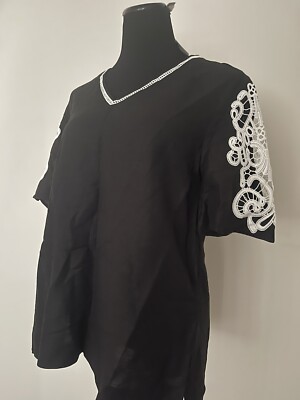 Context Women's Blouse Shirt Size Medium Black