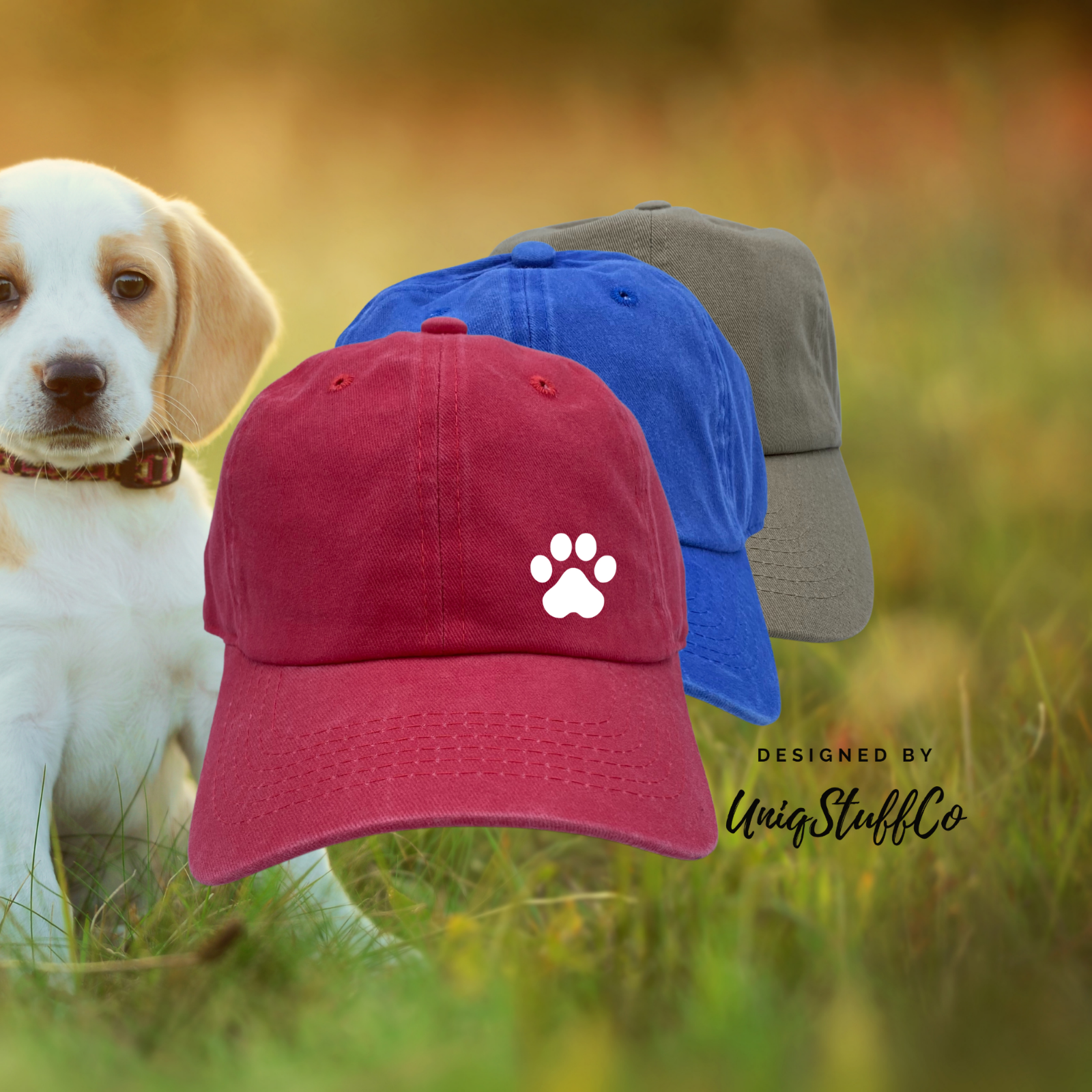Dog Baseball Cap - Perfect Outdoor Daily Hat - Unisex Baseball Dad Cap - DSN 1