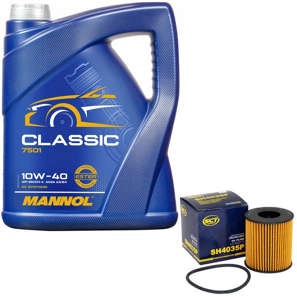 MotoröL Set 10W-40 5 Liter + ÖLfilter FüR Citroen C4 C5 C8 Lancia Peugeot 1.8-image