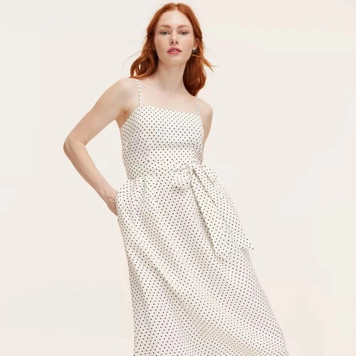 Mini Vestido Midi Lunares Cintura Corbata Kate Spade New York X Target Talla PEQUEÑO - Imagen 4 de 5
