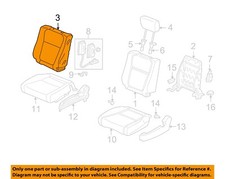 Honda Oem 2004 Element Front Seat Components-seat Back Cover 81121scva52zc