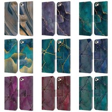 LEBENSART MINERAL MARBLE LEATHER BOOK WALLET CASE COVER FOR APPLE iPOD TOUCH MP3