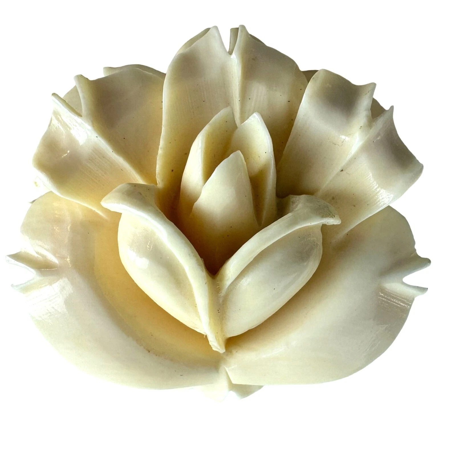 OFF WHITE Ciondolo Fiore Vintage Spento Plastica Bianca