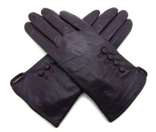 Ladies Premium High Quality Genuine Soft Leather Gloves Plush Lined Driving Warm