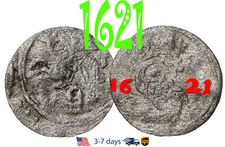 Lithuania Dwudenar 2 Denar 1621 - Sigismund III Silver Coin #19460