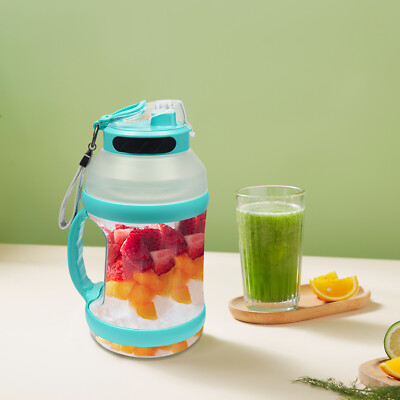 Electric Juicer Blender , 2L Portable Juice Press Squeezer Juice Extractor Blue