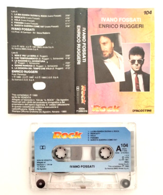 Mc Ivano Fossati / Enrico Ruggeri Il Rock Deagostini 1990 Musicassette Vintage (P)