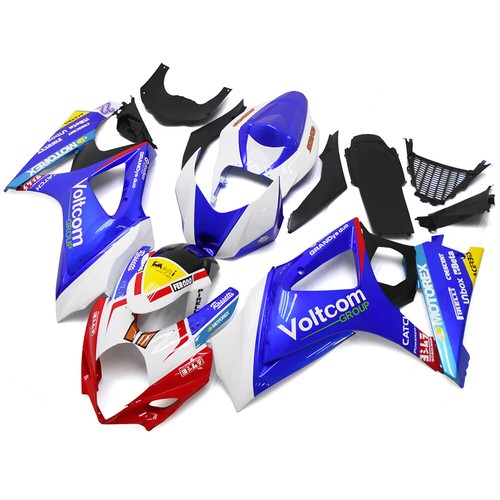 Fairings For Suzuki - GSXR1000 K7 07-08 White Red Flame main image 0