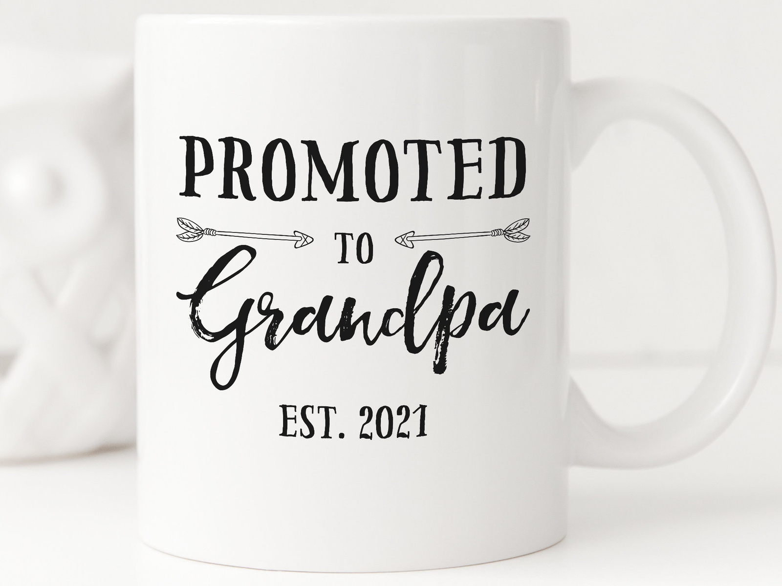 Promoted To Grandpa Est 2021 Coffee Mug Father's Day Gift Grandpa Coffee Mug