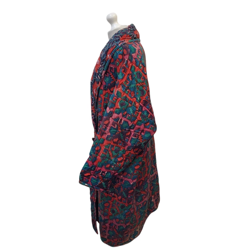 AAOKKI красный и зеленый пальто винтажный геометрический кнопка Uk женщин размер 12 - Изображение 4 из 4