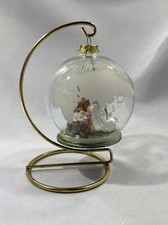 Ornament Nativity Glass Ball With Stand Christmas Around The World