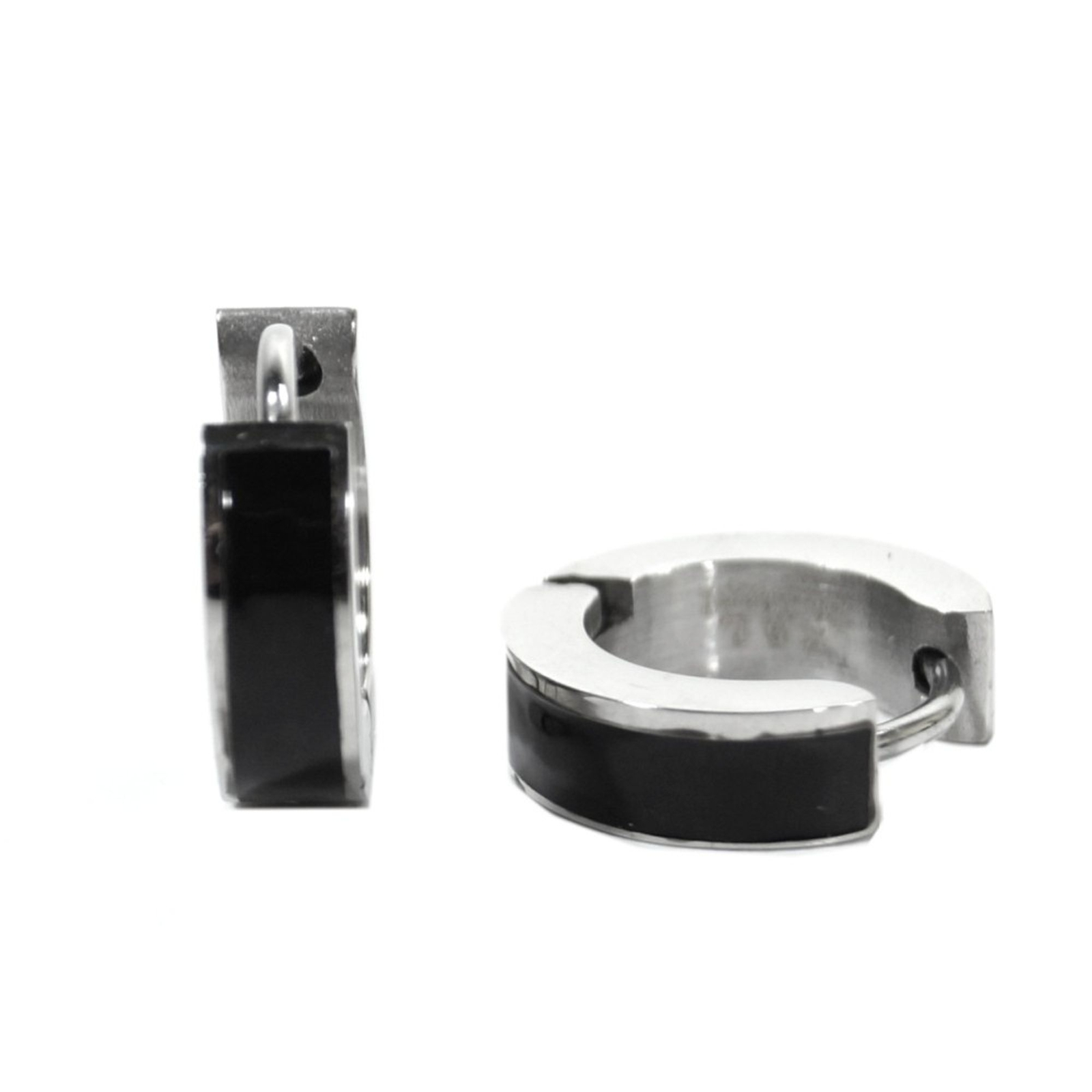 Базовый Silber Ohrringe ECR10 Herren Creolen Edelstahl schwarz 3590₽