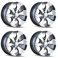 15x6 Ion Trailer 136 6x139.7 0 Black Machined Wheel Rim Set(4) on sale 15x6 Ion Trailer 136 6x139.7 0 Black Machined Wheel Rim Set(4) on sale