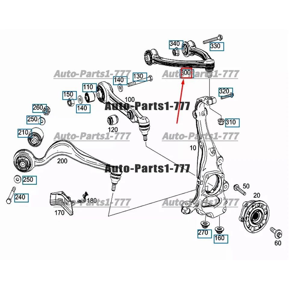 Brazo de control superior delantero izquierdo LEMQUIRE para Mercedes Benz Clase S W222 2014-2020 Foto 2 de 4