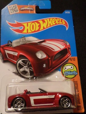 HW HOT WHEELS 2016 HW DIGITAL CIRCUIT #4/10 FORD SHELBY COBRA HOTWHEELS VHTF RED